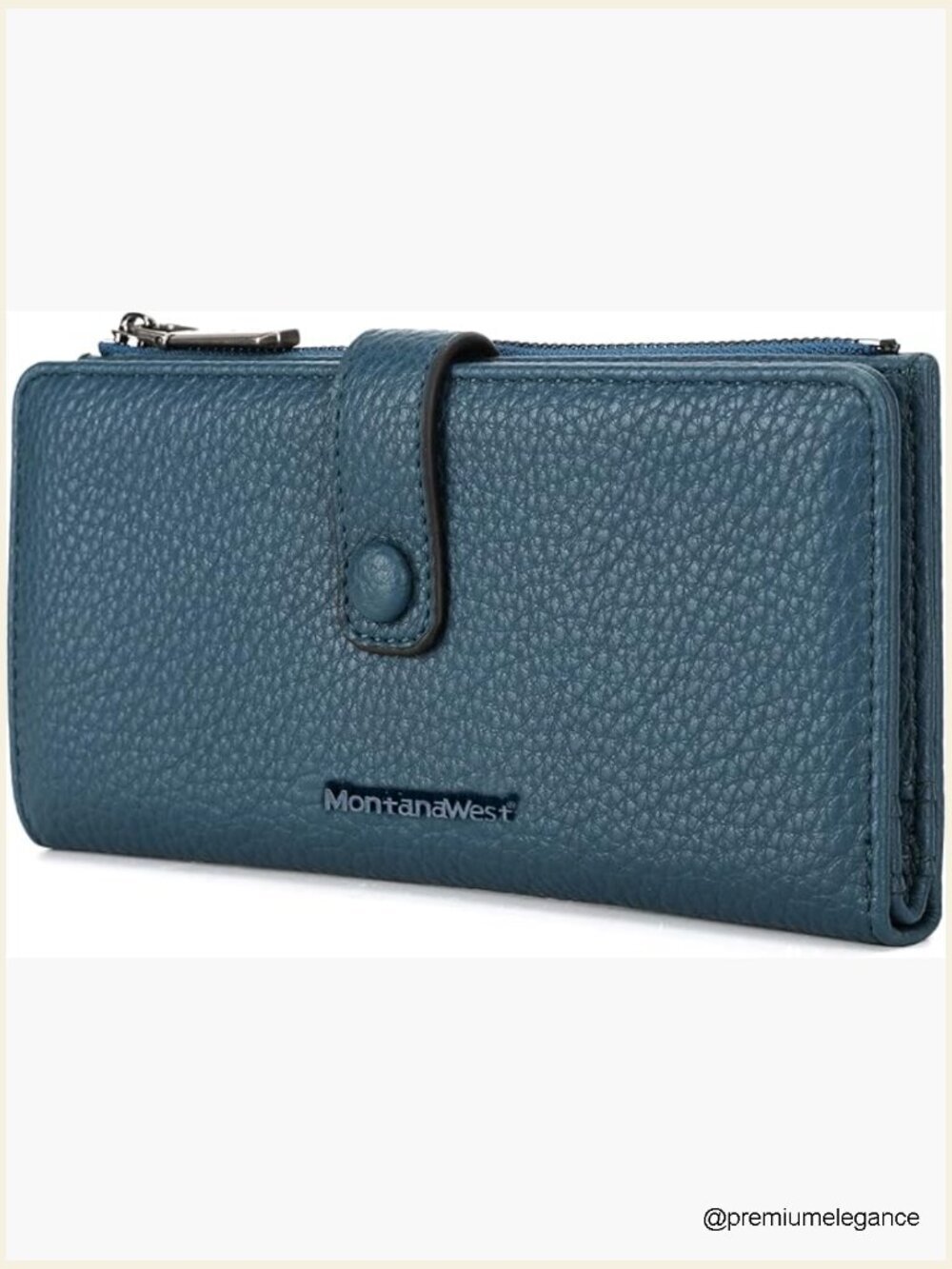 Large Bifold RFID Wallet with Coin Pocket, 14 Card Slots, Faux Leather